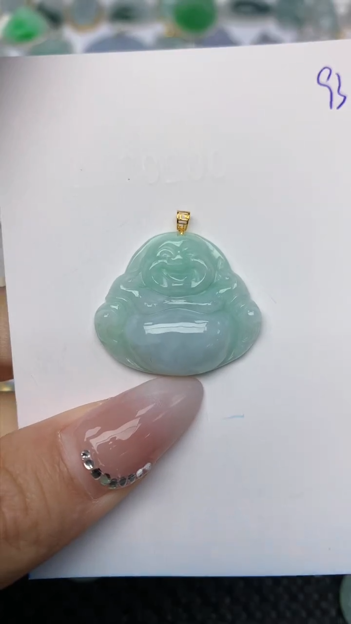 【闪购商品】翡翠颈饰18K金镶嵌天然翡翠A货