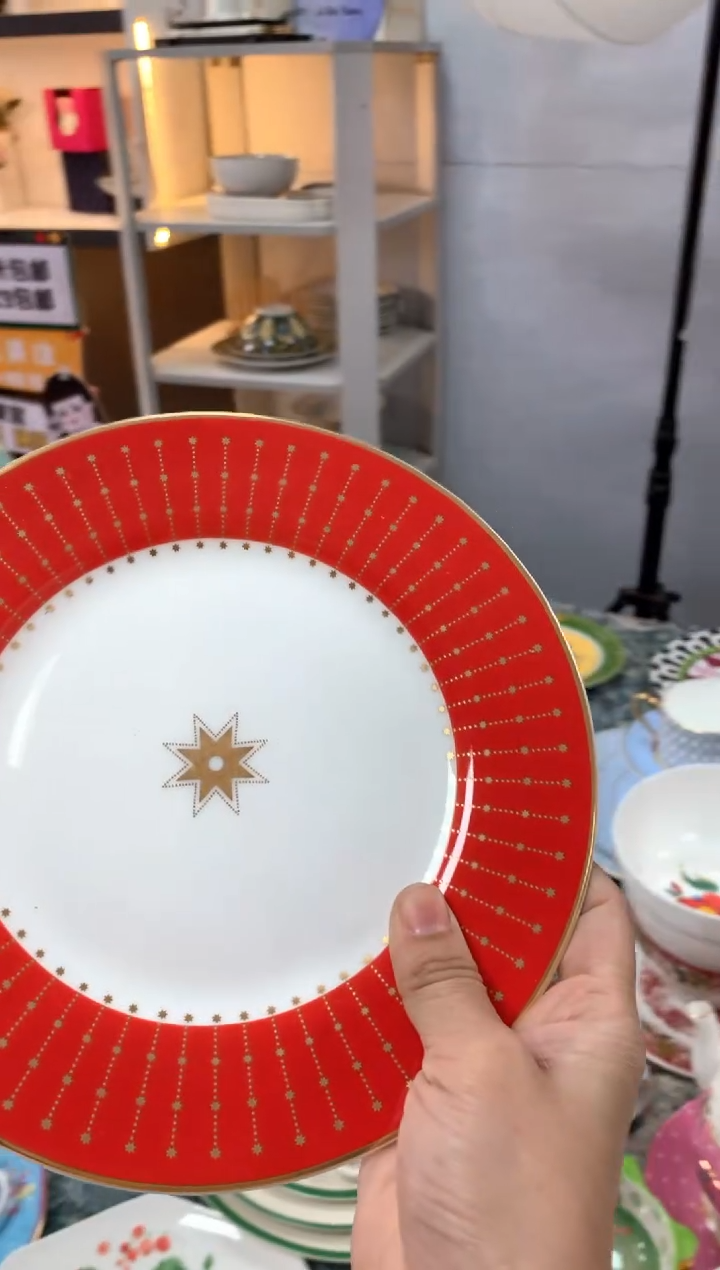 【闪购商品】瓷片陶瓷原单CC360餐具1个8寸