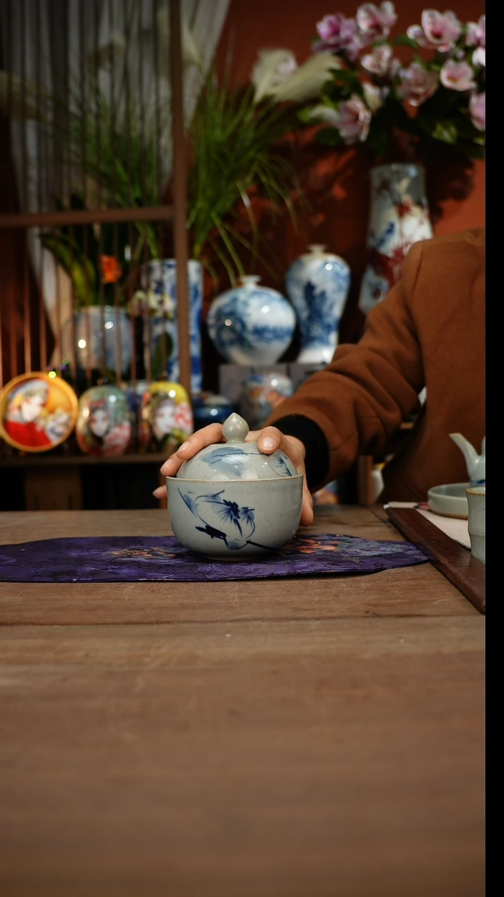 当代当代高温釉下彩手绘陶瓷餐具