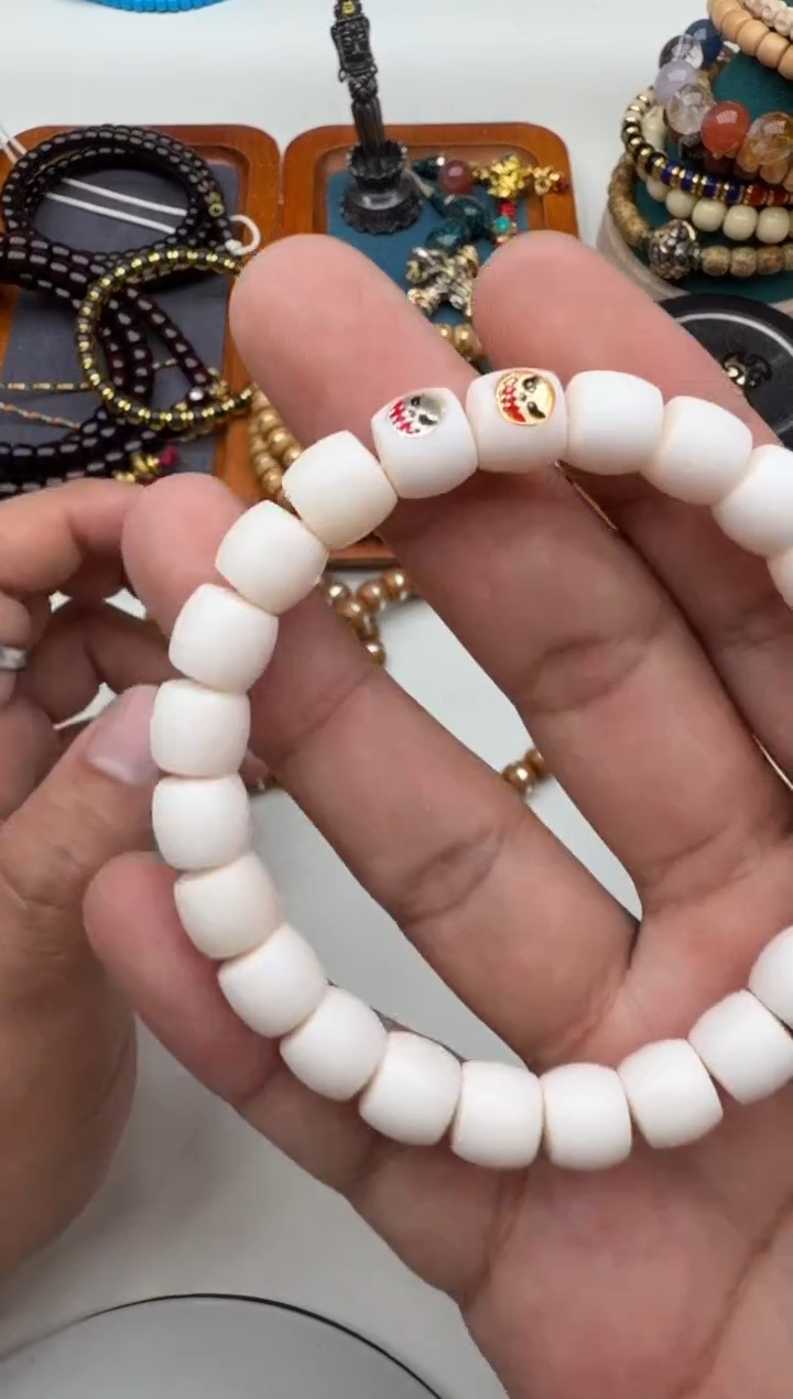 手串白玉菩提双标