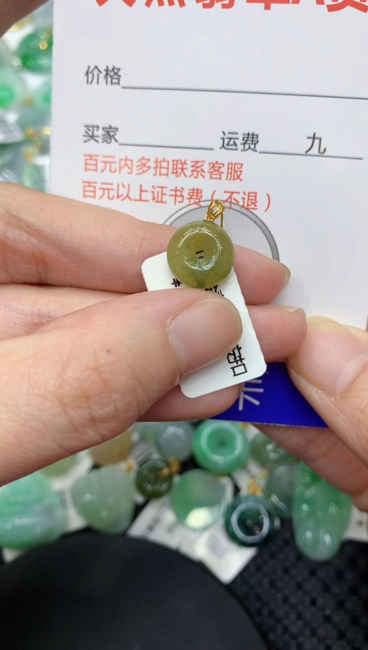 【闪购商品】翡翠颈饰18K金镶嵌11111111