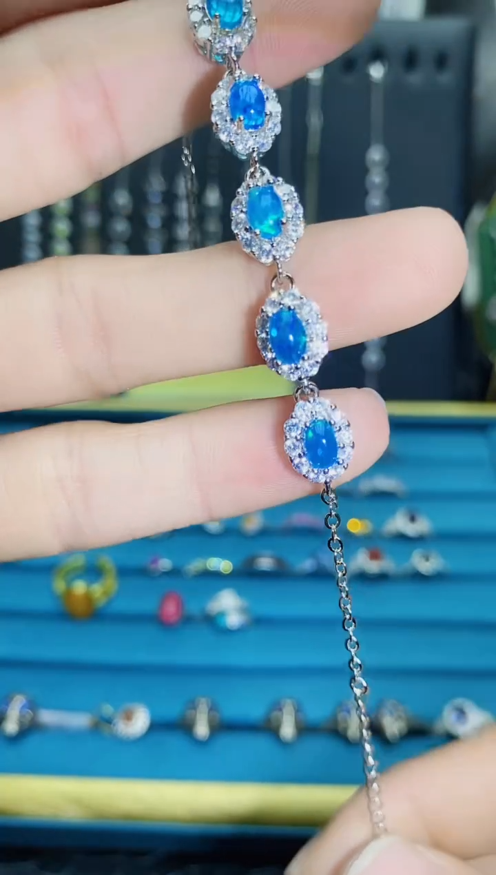 【闪购商品】欧泊手链银S925镶嵌1121