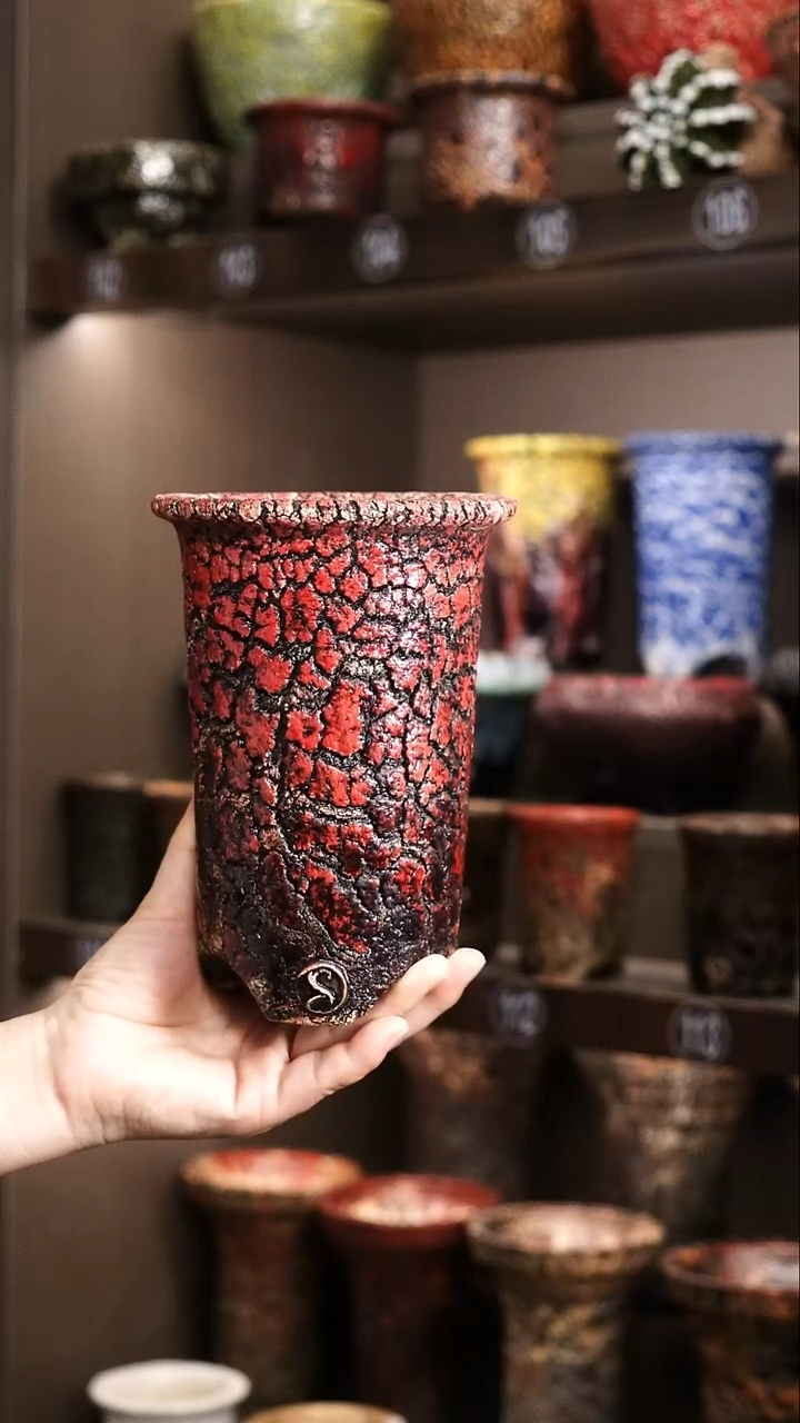 娇*泰国进口手工花盆个性创意花盆