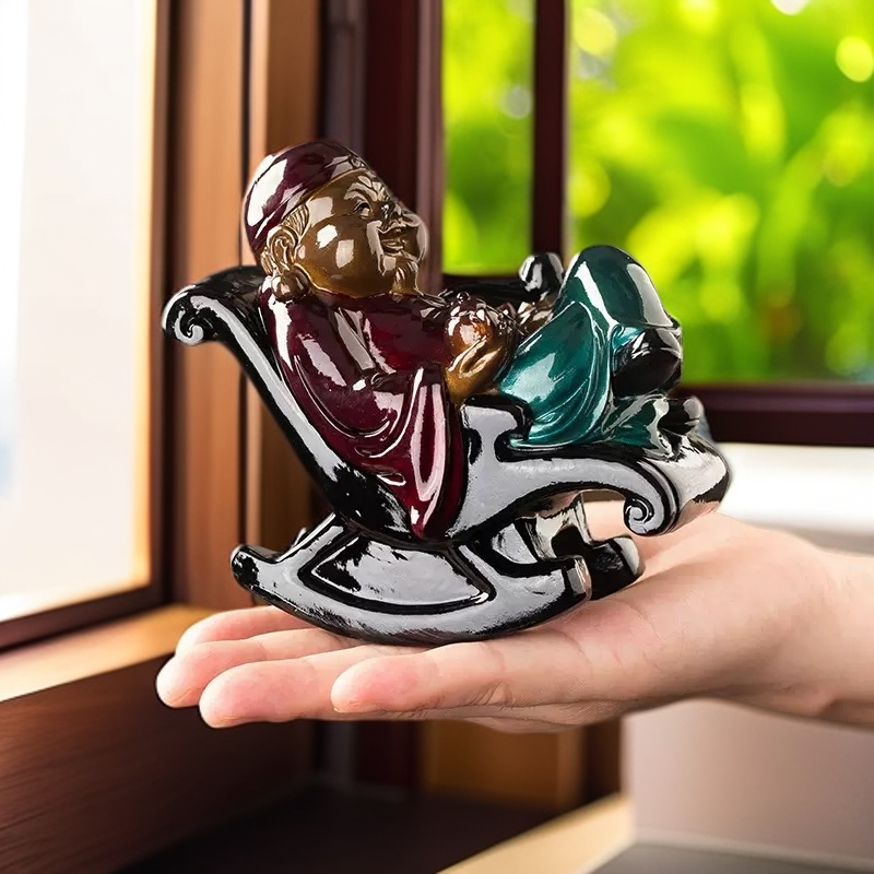 创意财主老爷茶宠精品可养变色茶宠 010