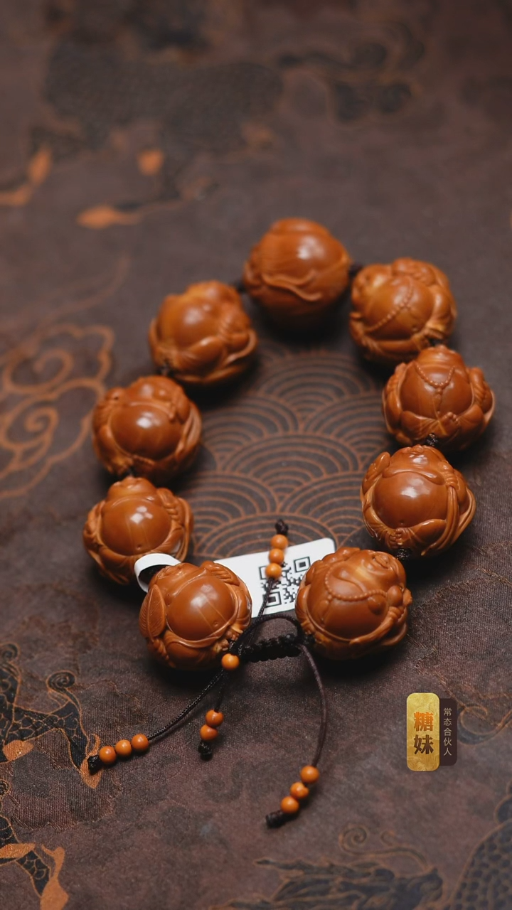 橄榄核手串/手链开***，童子弥勒