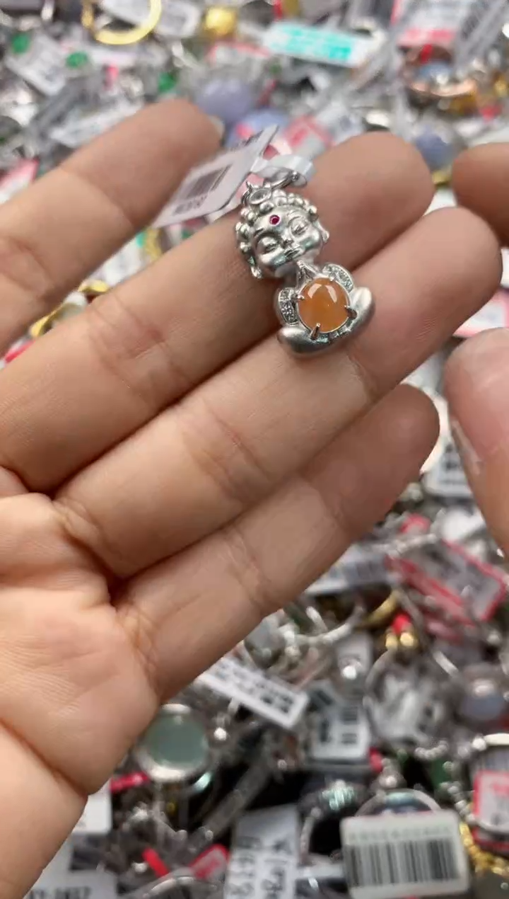 银S925镶嵌戒指翡翠14     6