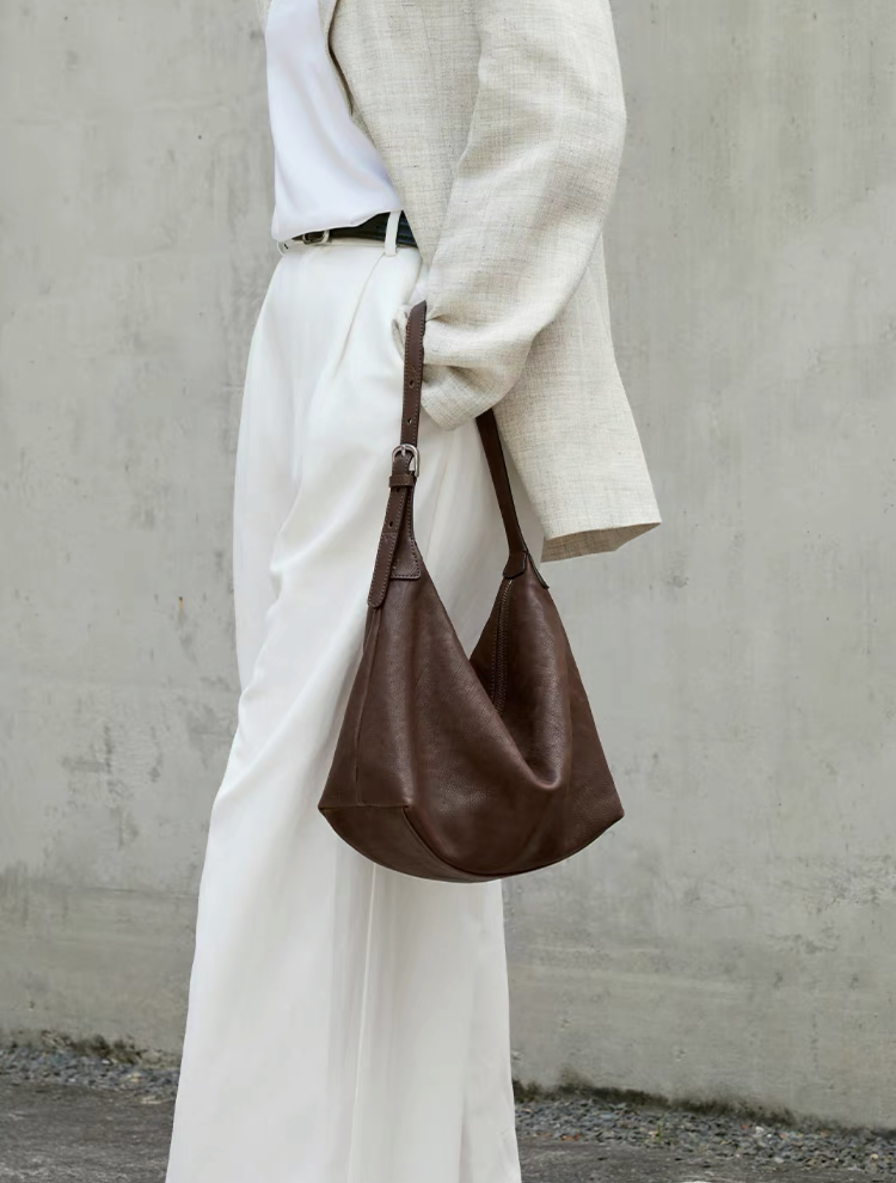 单肩纯色拉链袋斜挎包斜跨网红韩版包