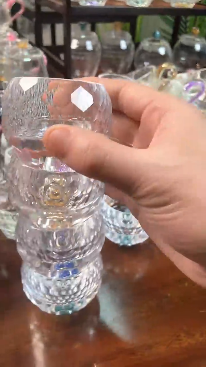 【闪购商品】玺宴新款水晶球形茶碗绿松石蓝钻酒杯紫罗兰