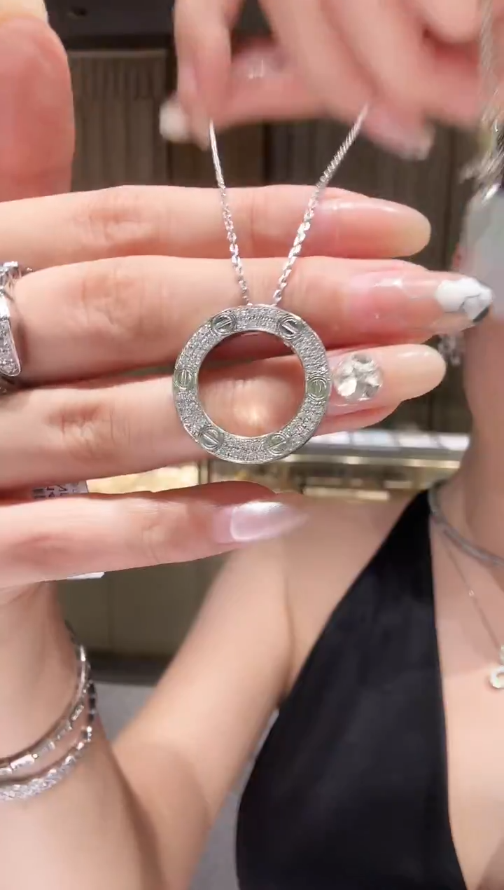 铂Pt950镶嵌项链钻石AY0311-PT-45