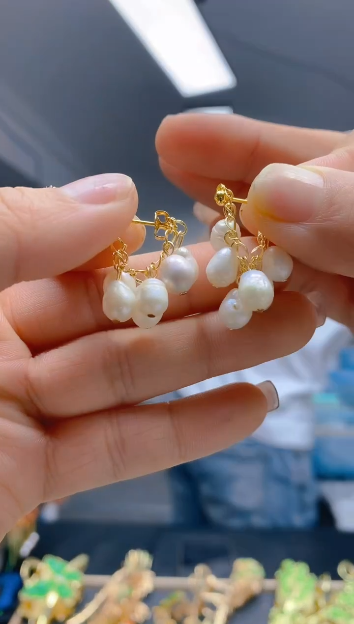 【闪购商品】淡水珍珠耳饰合金302珍珠饰品