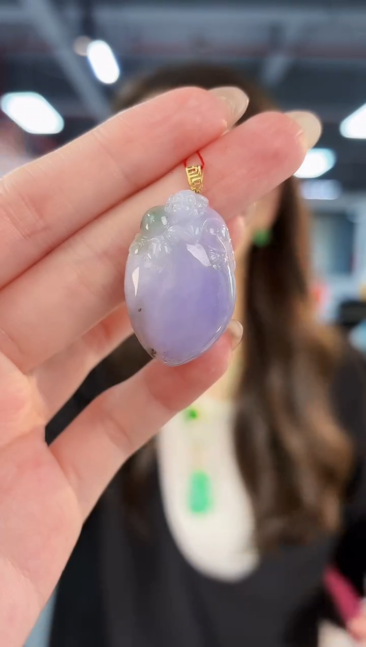 【闪购商品】翡翠颈饰18K金镶嵌缅料A货/支持复检/一件