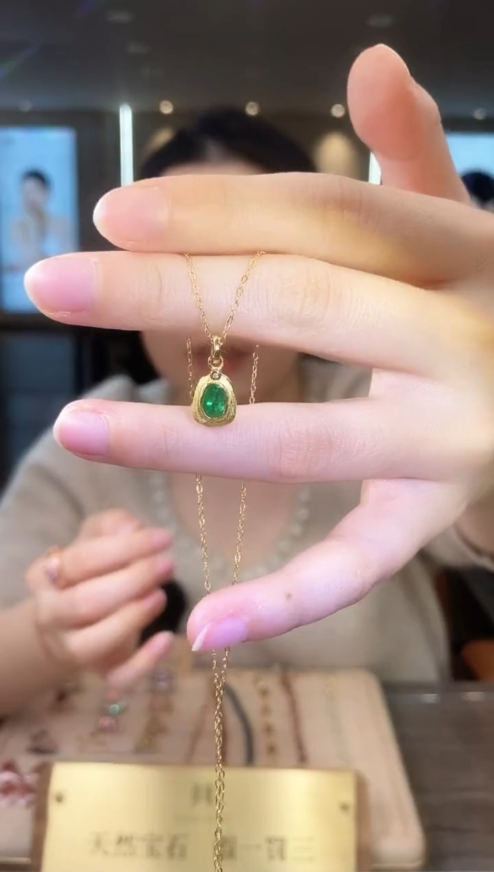 【闪购商品】祖母绿项链银S925镶嵌04