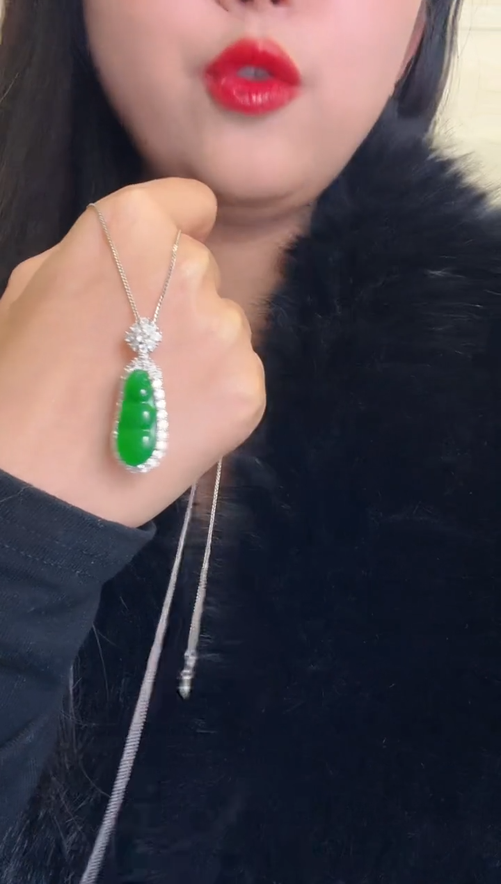 【闪购商品】翡翠吊坠(不含链)银S925镶嵌吊坠