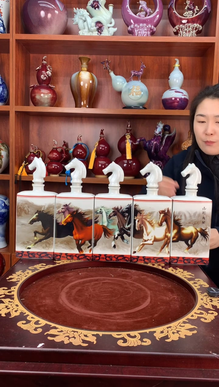 瓷1斤装马到成功空酒坛