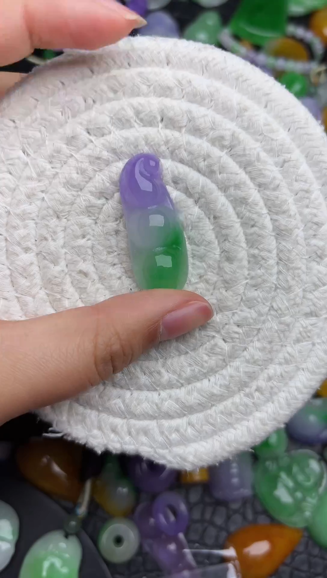 颈饰未镶嵌翡翠缅甸翡翠吊坠