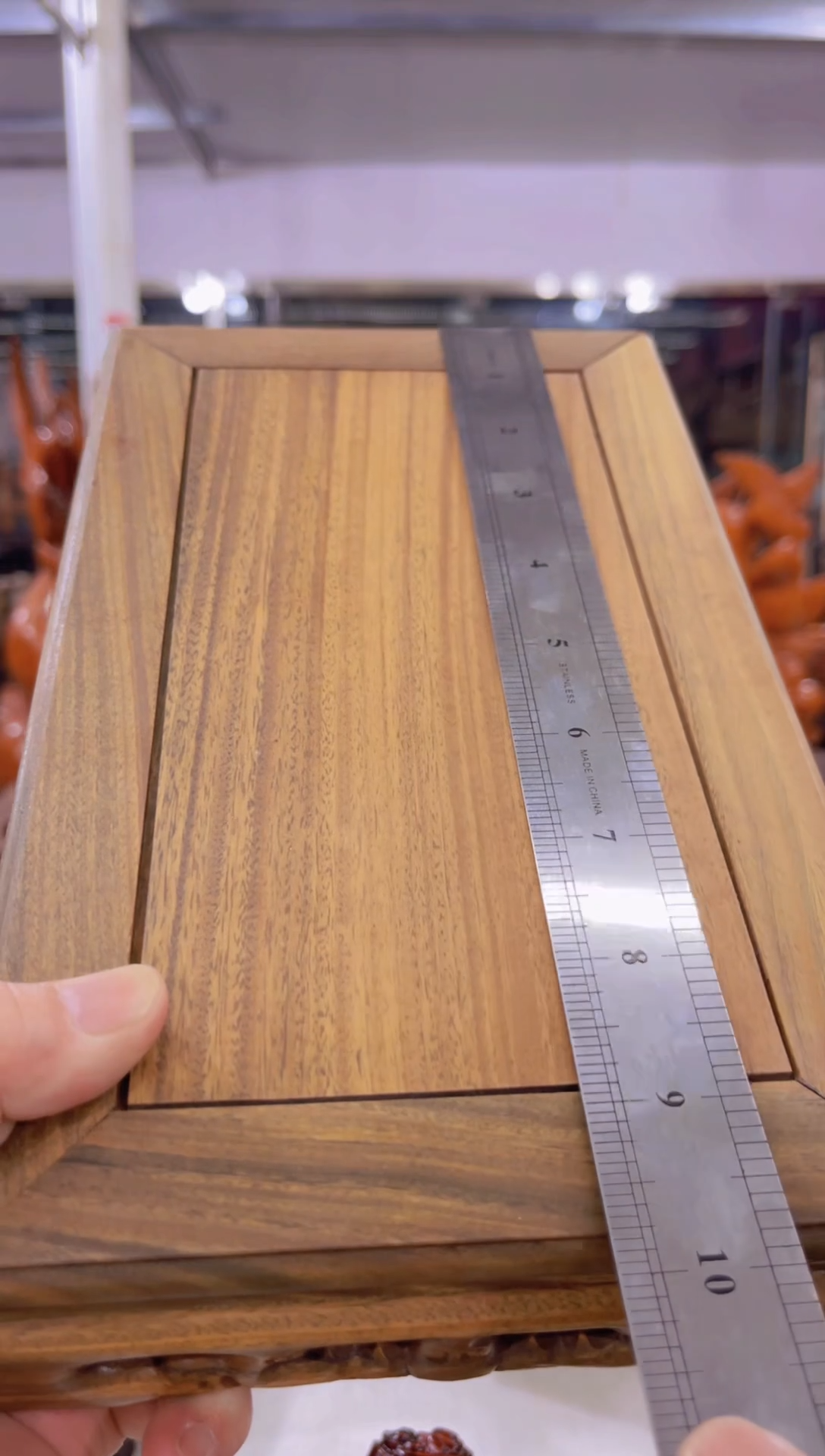 【闪购商品】绿檀底座24.6观*15cm*5cm