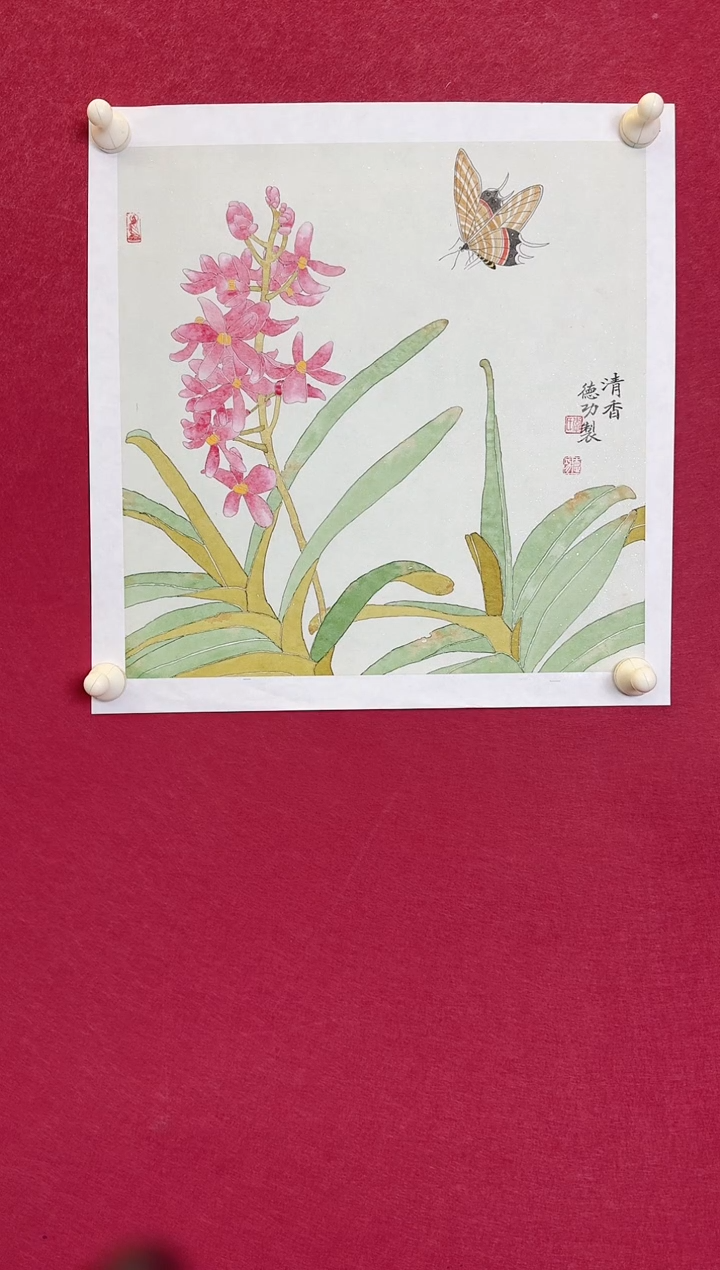 国画德功老师画鸟小品