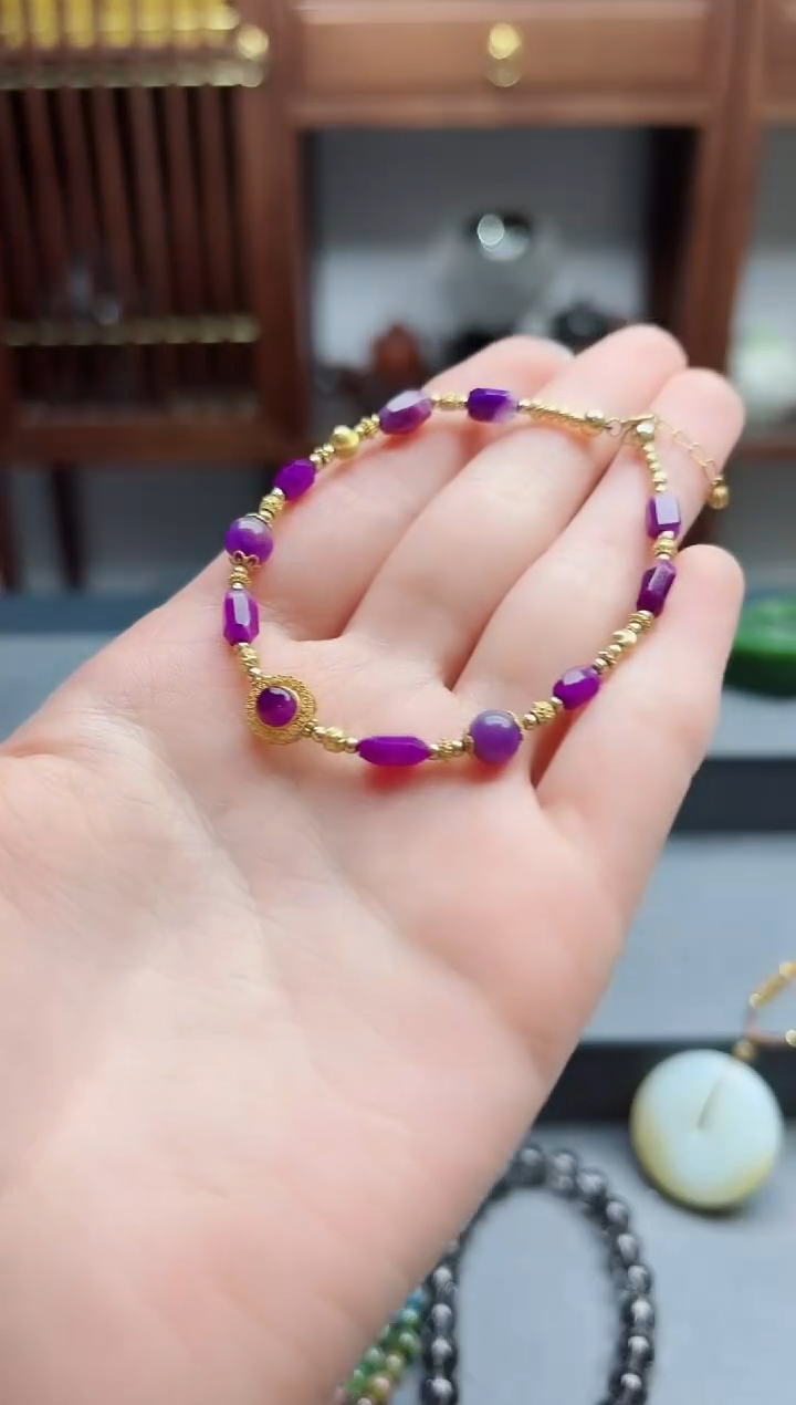 【闪购商品】苏纪石（舒俱来）手链18K金镶嵌18k金舒俱来手链TH