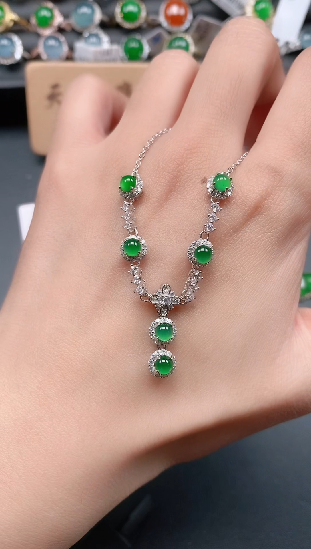 银S925镶嵌戒指翡翠111111