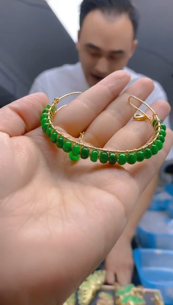 【闪购商品】翡翠耳饰合金0341翡翠手镯