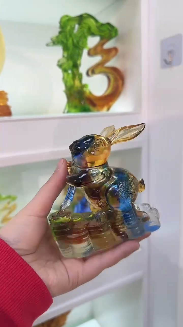 手工艺品琉璃兔子