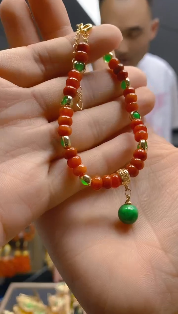 【闪购商品】翡翠耳饰合金250翡翠手链