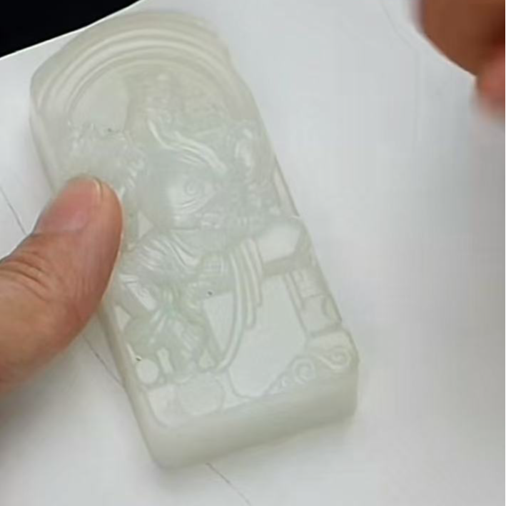 和田玉/关羽人物玉雕