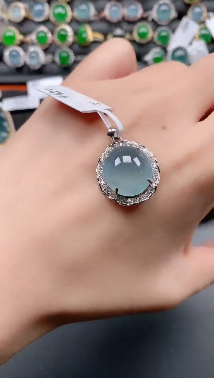 银S925镶嵌戒指翡翠111