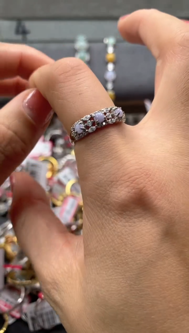 【闪购商品】翡翠戒指银S925镶嵌111111111     0