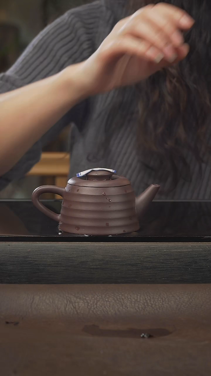 茶壶紫砂41，步步高升，紫泥