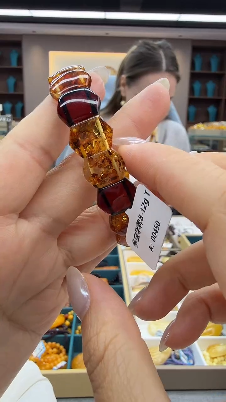 手链琥珀未镶嵌68秒拍号 假一罚三 