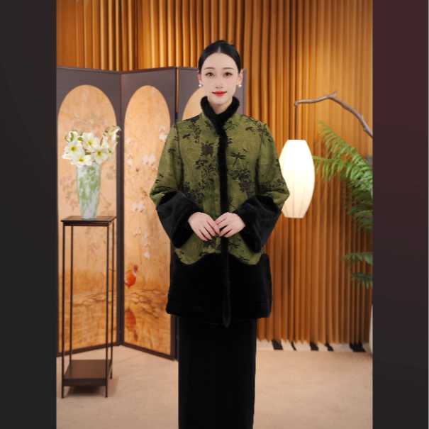 【国风古韵】高定款双面双穿皮毛一体大衣气质