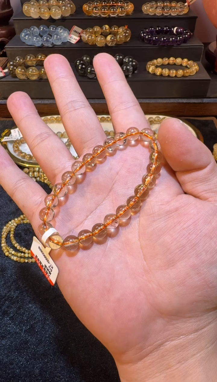 未镶嵌手串发晶SJ-652金发晶