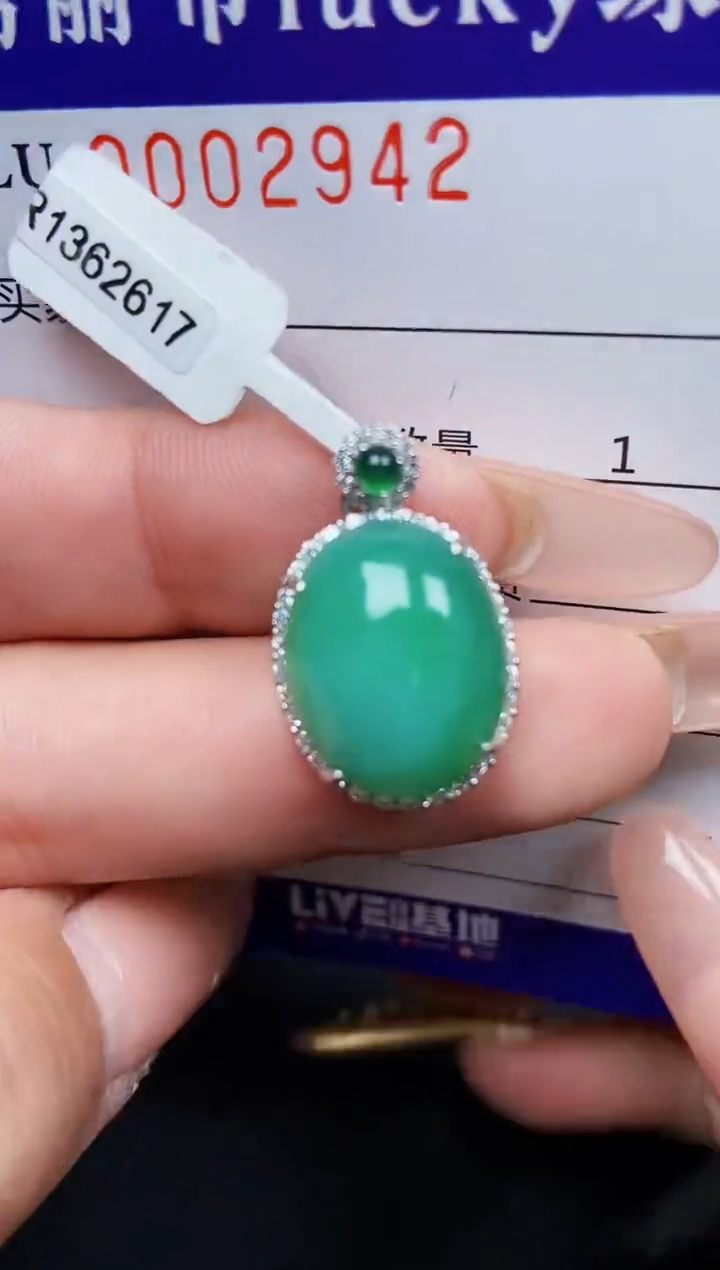 【闪购商品】翡翠颈饰银S925镶嵌2942