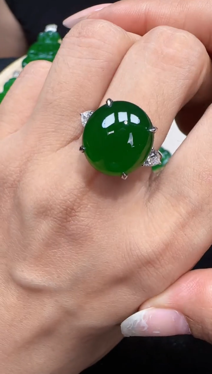 未镶嵌定制翡翠翡翠戒指316