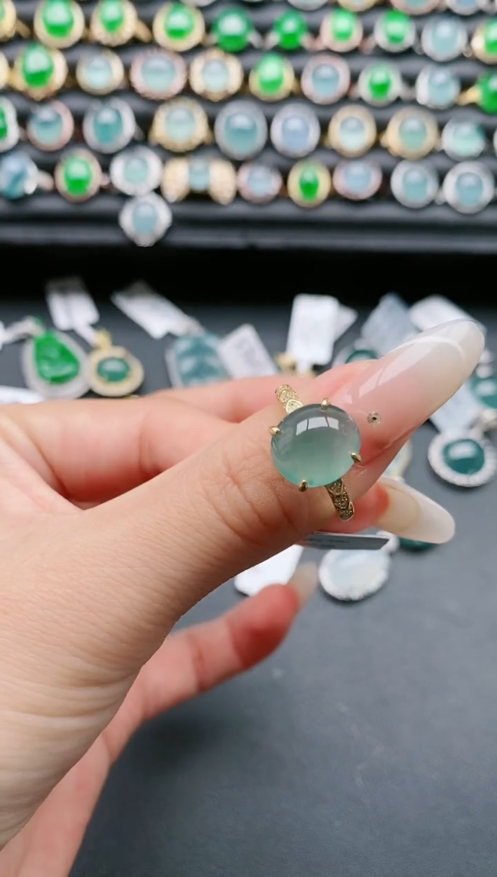 【闪购商品】翡翠戒指银S925镶嵌111111111
