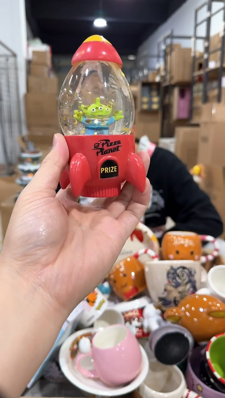 瓷片红色火箭三眼仔水晶球 北方勿拍