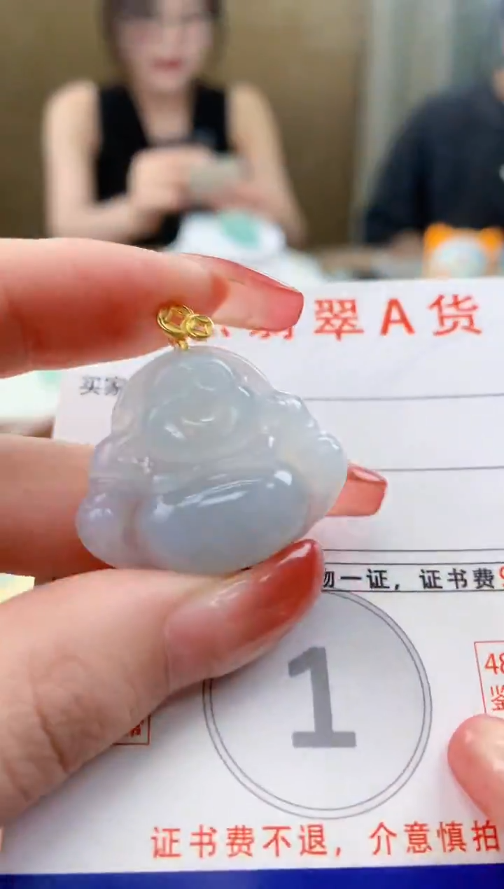 颈饰未镶嵌翡翠 天然A货翡翠挂件