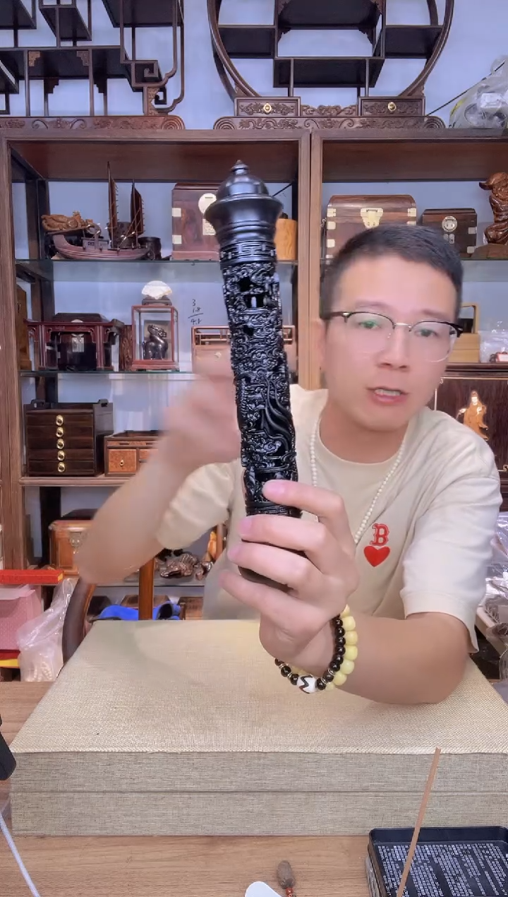 紫檀木类书架560紫光檀立式龙香柱 库存微瑕