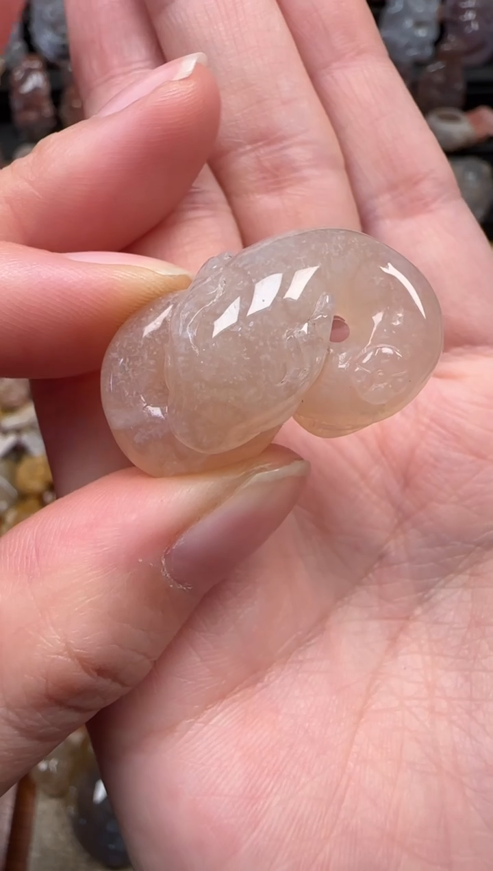 颈饰未镶嵌硅化珊瑚（珊瑚玉）845