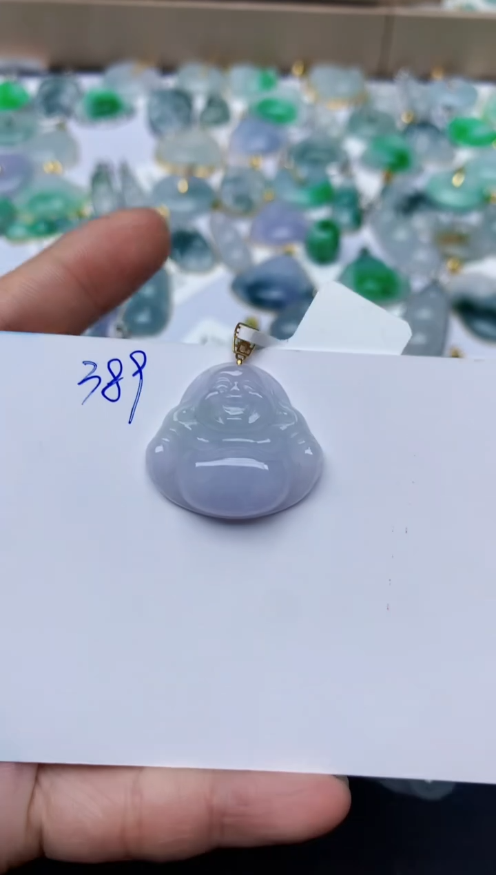 【闪购商品】翡翠颈饰18K金镶嵌天然翡翠A货   