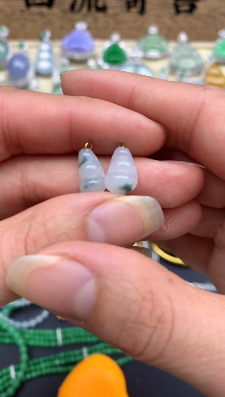 【闪购商品】翡翠耳饰18K金镶嵌251-中国好珍宝