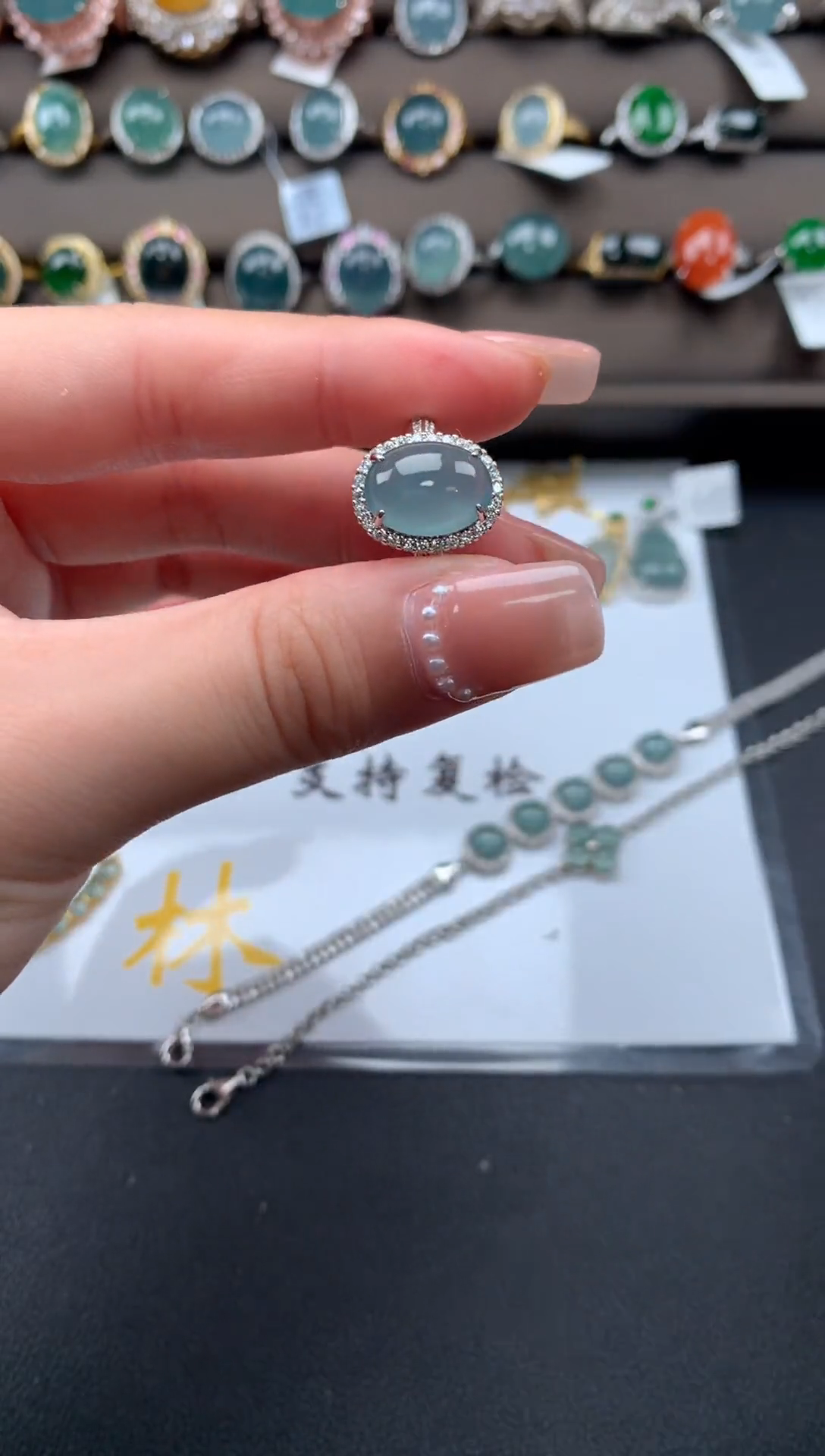 【闪购商品】翡翠戒指银S925镶嵌5214