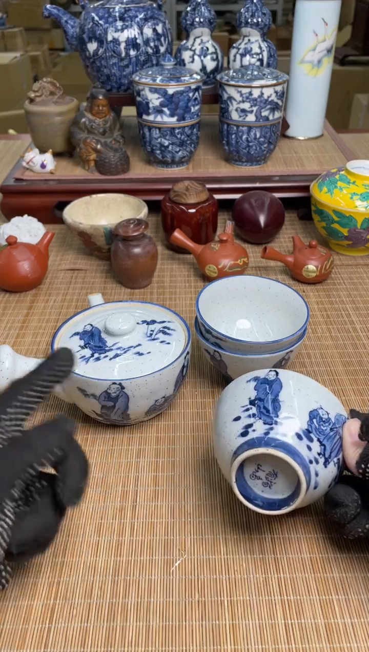 125号不是手绘1壶3杯壶有使用痕迹中古物品谨慎参拍直播专用链接