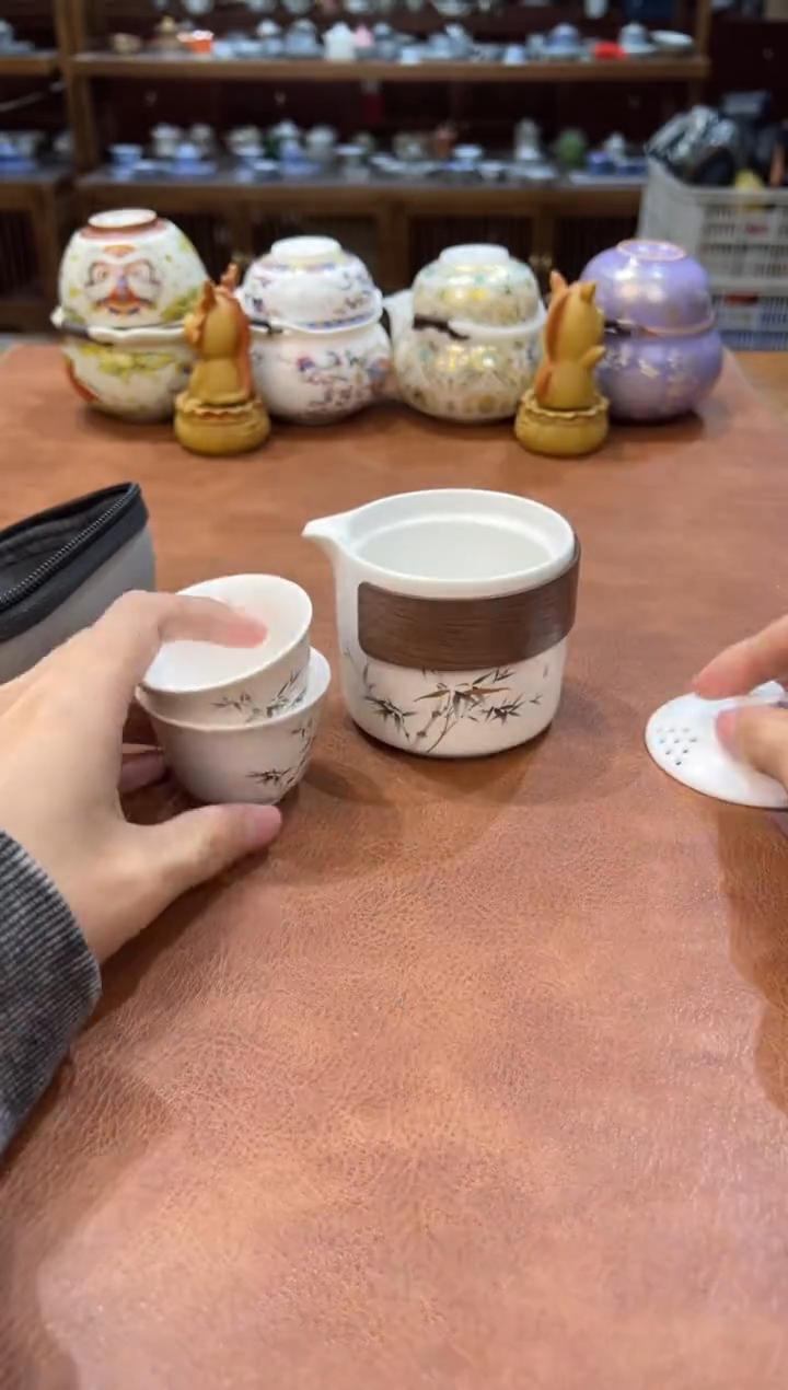 真的很便宜会开片的旅行茶具