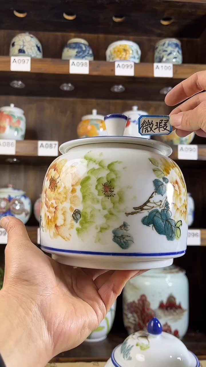 【闪购商品】纯手工手绘国色天香5储物罐