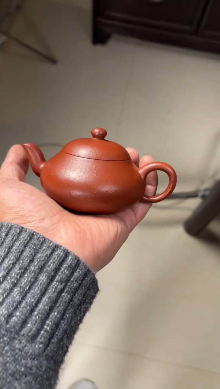 茶壶紫砂大红袍全手工矮梨140毫升