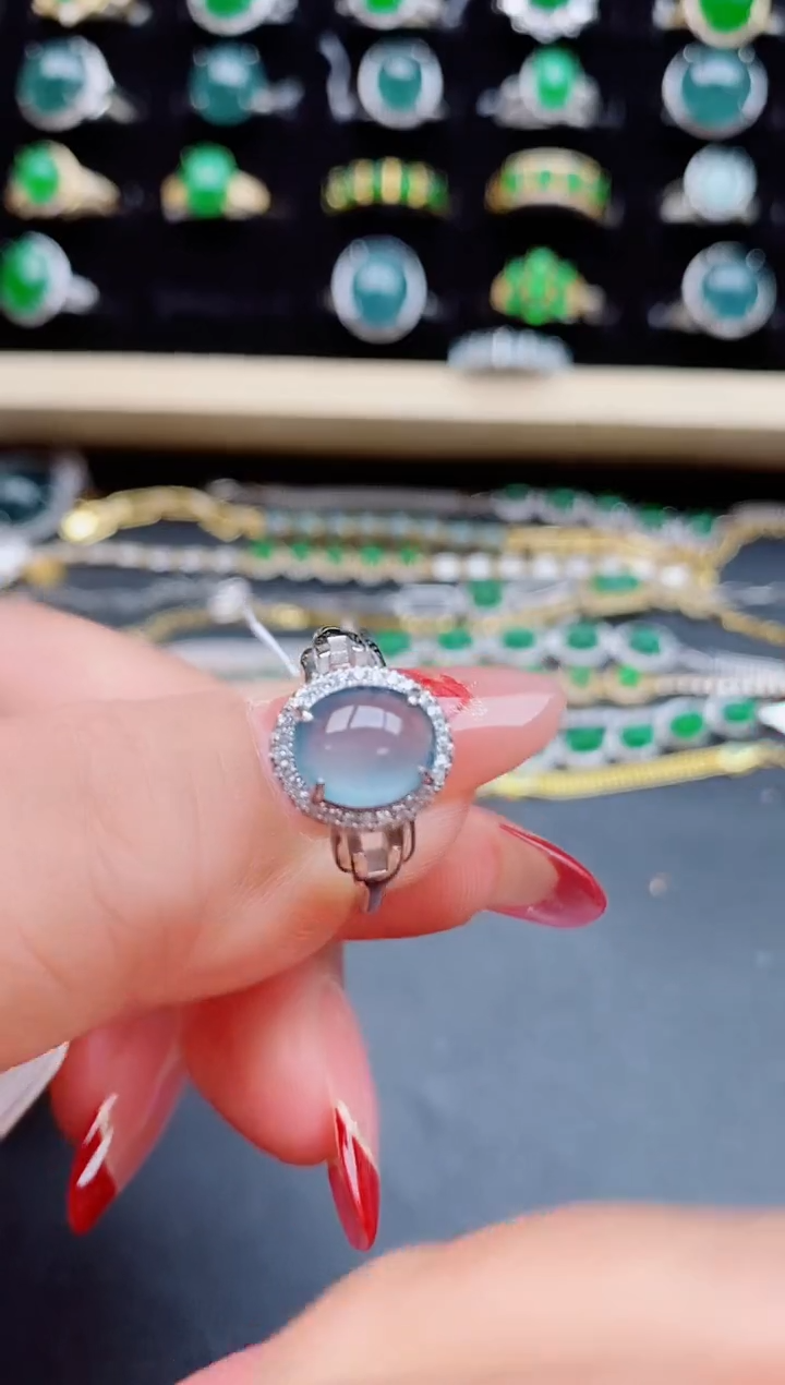 【闪购商品】翡翠戒指银S925镶嵌5080550