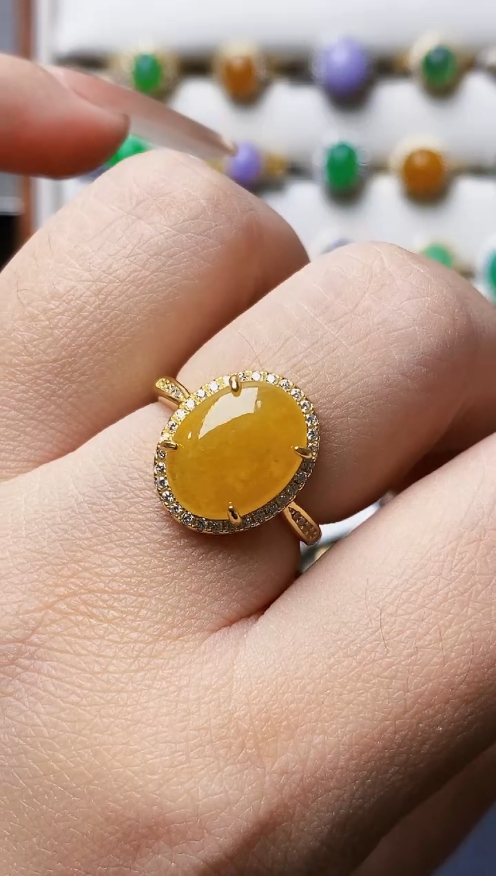 银S925镶嵌戒指翡翠1587