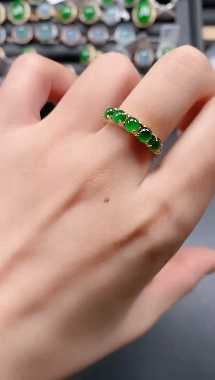 银S925镶嵌戒指翡翠1111